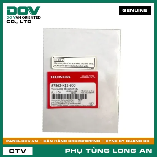 TEM HƯỚNG DẪN NHIÊN LIỆU HONDA LEAD 125 — 87562K12900