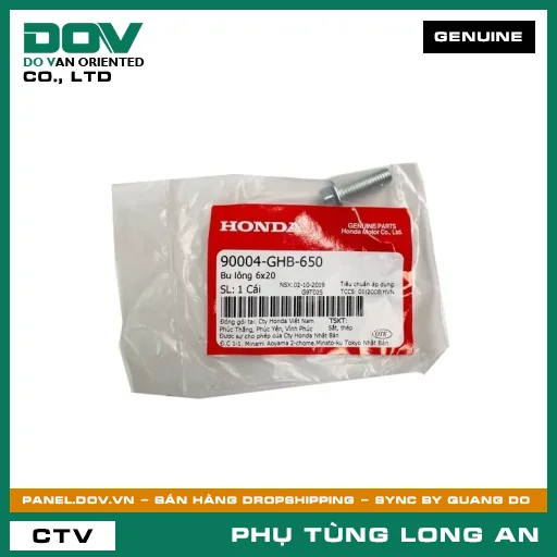 BU LÔNG 6X20 HONDA CB300R, CB500F, CB500X, CB650R, CBR500R, CBR650R, NX500, REBEL 500 — 90004GHB650