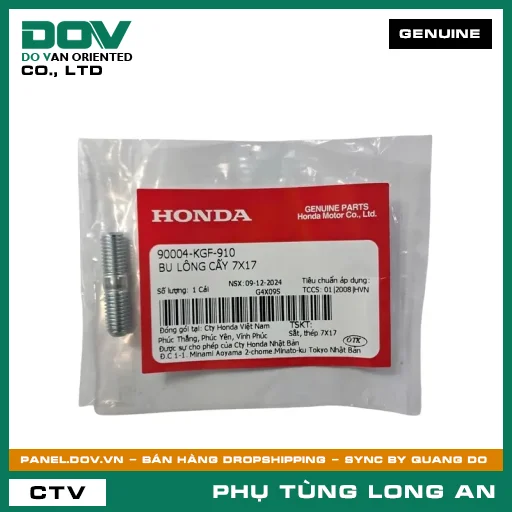 BU LÔNG CẤY 7X17 HONDA AIR BLADE 125, AIR BLADE 125/150, AIR BLADE 125/160, LEAD 125, PCX, PCX 125, PCX 125/150, PCX 160, SH 125/150, SH 125/160, SH MODE, VARIO 160 — 90004KGF910