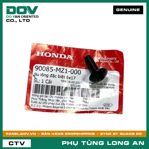 BU LÔNG ĐẶC BIỆT 6X17 HONDA ADV350, AIR BLADE 125, AIR BLADE 125/150, REBEL 1100, SH 350 — 90085MZ1000