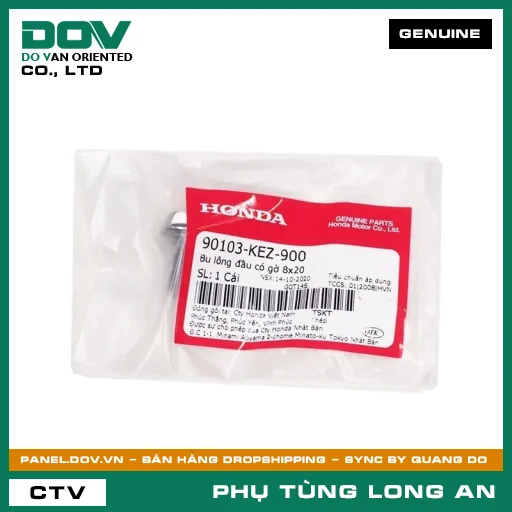 BU LÔNG ĐẦU CÓ GỜ 8X20 HONDA AIR BLADE 125, VARIO 160 — 90103KEZ900