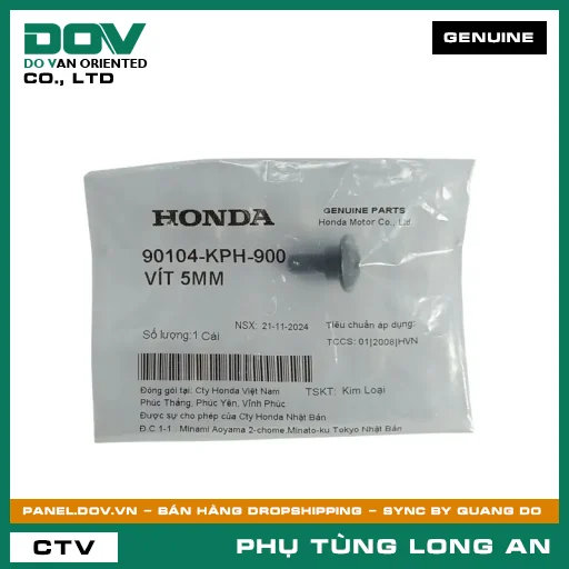 VÍT 5MM HONDA AIR BLADE 110, AIR BLADE 125, AIR BLADE 125/150, AIR BLADE 125/160, BLADE 110, CBR150R, FUTURE NEO, MSX 125, WAVE 100, WAVE ALPHA, WAVE ALPHA 110, WAVE RSX 110, WINNER X — 90104KPH900