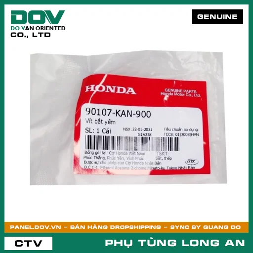 VÍT BẮT YẾM HONDA AIR BLADE 110, AIR BLADE 125, AIR BLADE 125/150, AIR BLADE 125/160, FUTURE NEO, WAVE 100, WAVE ALPHA — 90107KAN900