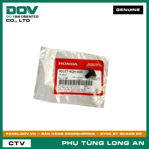VÍT 6X12 HONDA BLADE 110, FUTURE 125, FUTURE NEO, WAVE 100, WAVE ALPHA, WAVE ALPHA 110, WAVE RSX 110 — 90107KGH600