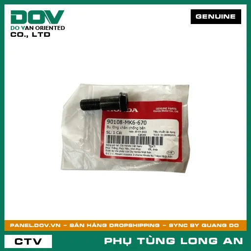 BU LÔNG CHÂN CHỐNG BÊN HONDA AIR BLADE 110, CB1000R, CLICK 110, LEAD 125, PCX, PCX 125/150, PCX 160, SH 125/150, SH 125/160, SH 350, VISION 110 — 90108MK6670