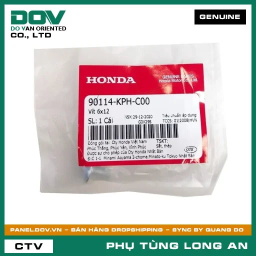 VÍT 6X12 HONDA WAVE 100, WAVE ALPHA, WAVE RSX 110 — 90114KPHC00