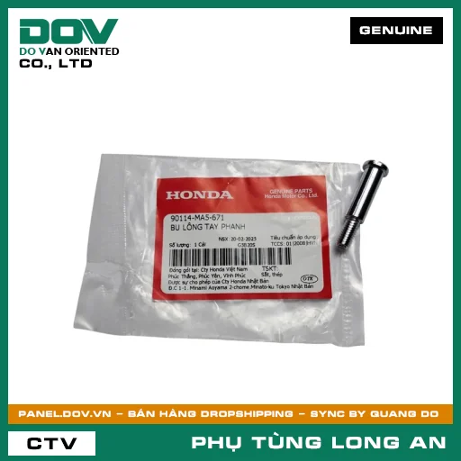 BU LÔNG TAY PHANH HONDA CB250 NIGHTHAWK, CB500F, CB500X, CB650R, CBR500R, CBR650R, NX500, PCX 160, REBEL 1100, REBEL 300, REBEL 500, SH 125/150, SH 125/160, SH 350, VARIO 160 — 90114MA5671