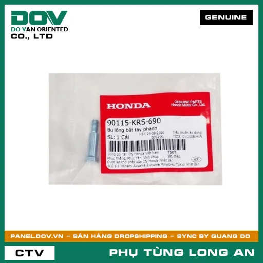 BU LÔNG BẮT TAY PHANH HONDA AIR BLADE 110, CLICK 110, WAVE 100, WAVE ALPHA, WAVE RSX 110 — 90115KRS690