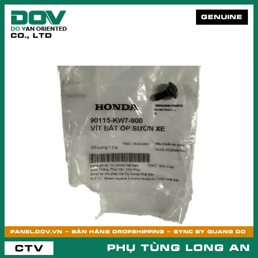 VÍT BẮT ỐP SƯỜN XE HONDA BLADE 110, CBR500R, DREAM 110, FUTURE 125, FUTURE NEO, MSX 125, SUPER CUB C125, WAVE 100, WAVE ALPHA 110, WAVE RSX 110, WINNER 150 — 90115KW7900