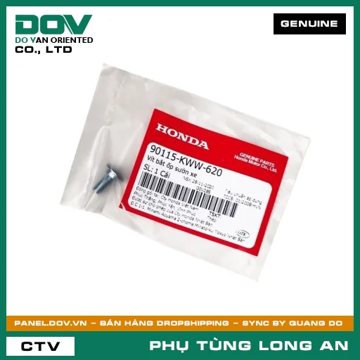 VÍT BẮT ỐP SƯỜN XE HONDA BLADE 110, MSX 125, SH 125/150, WAVE ALPHA 110, WAVE RSX 110 — 90115KWW620