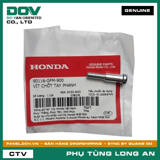 VÍT CHỐT TAY PHANH HONDA ICON E, LEAD 125, SH MODE, VISION 110 — 90116GFM900