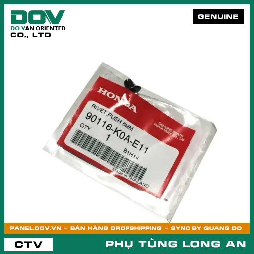 ĐINH TÁN 6MM HONDA AIR BLADE 125/150, AIR BLADE 125/160, CB1000R, CB300R, CB350 H'NESS, CB500F, CB650R, CBR150R, CBR500R, CBR650R, NX500, REBEL 1100, REBEL 300, REBEL 500, SH MODE, SUPER CUB C125, VARIO 160, VISION 110, WINNER X — 90116K0AE11
