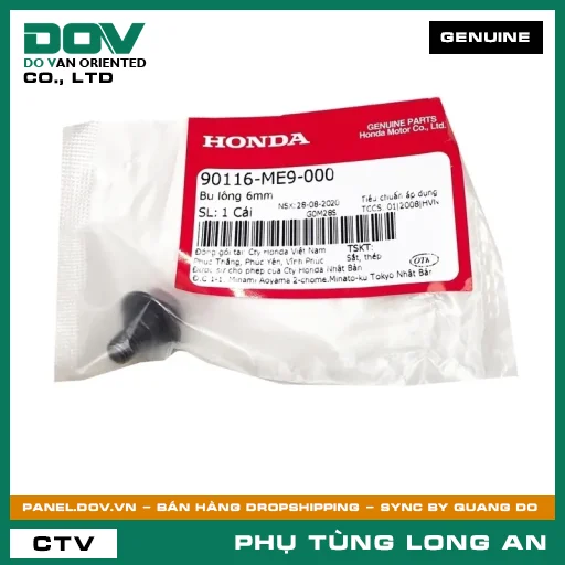 BU LÔNG 6MM HONDA CB650R, CBR150R, CBR650R, FUTURE NEO, WAVE 100, WAVE ALPHA — 90116ME9000