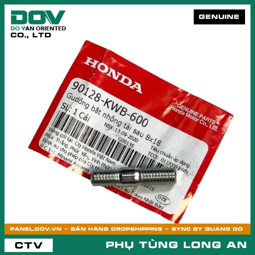 GUDÔNG BẮT NHÔNG TẢI SAU 8X18 HONDA BLADE 110, DREAM 110, FUTURE 125, MSX 125, SUPER CUB C125, WAVE ALPHA 110, WAVE RSX 110 — 90128KWB600