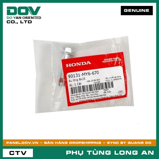 BU LÔNG 8X35 HONDA LEAD 110, SH 125/150 — 90131MY6670