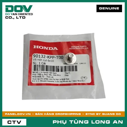 VÍT NÓN CỤT 6X10 HONDA CB150R, CB300R, CB500X, CBR150R, MSX 125, NX500, SUPER CUB C125, WINNER 150, WINNER R, WINNER X — 90132KPPT00