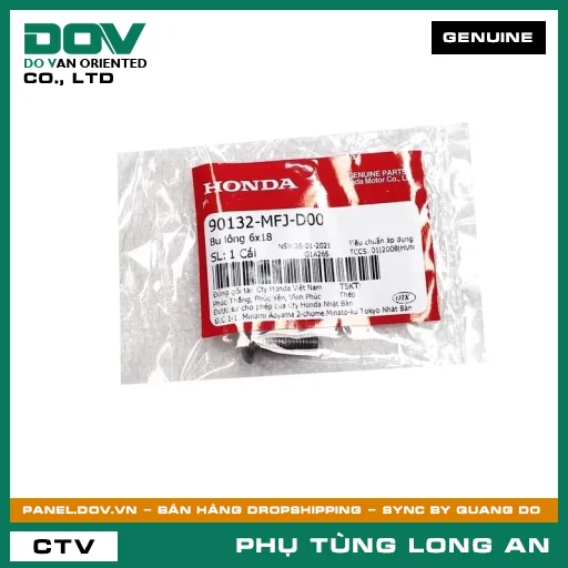 BU LÔNG 6X18 HONDA CBR500R, SH 125/150, SH 125/160, SH 350 — 90132MFJD00
