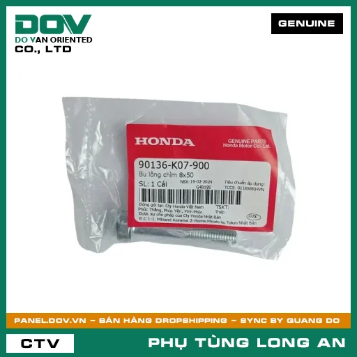 BU LÔNG CHÌM 8X50 HONDA WAVE RSX 110 — 90136K07900