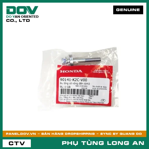 BU LÔNG CÓ VÒNG ĐỆM 6X43 HONDA VISION 110 — 90141K2CV00