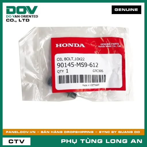 CHỐT NHỚT 10X22 HONDA ADV350, CB1000R, CB250 NIGHTHAWK, CB300R, CB350 H'NESS, CB500F, CB500X, CB650R, CBR500R, CBR650R, GOLDWING, MSX 125, NX500, REBEL 1100, REBEL 300, REBEL 500, SH 125/150, SH 350, SUPER CUB C125, WAVE ALPHA — 90145MS9612