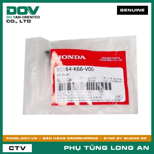 VÍT 6MM HONDA AIR BLADE 125, AIR BLADE 125/150, AIR BLADE 125/160, VARIO 160 — 90164K66V00