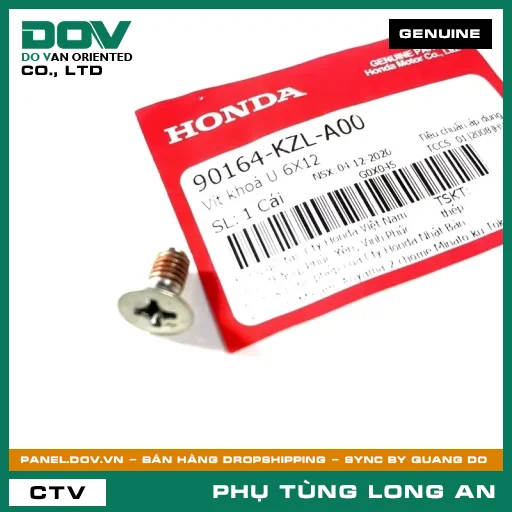 VÍT KHOÁ U 6X12 HONDA ADV350, AIR BLADE 125, AIR BLADE 125/150, AIR BLADE 125/160, BLADE 110, CB300R, DREAM 110, FUTURE 125, ICON E, LEAD 125, PCX, PCX 125, PCX 125/150, PCX 160, SH 125/150, SH 125/160, SH 350, SH MODE, SUPER CUB C125, VARIO 160, VISION 110, WAVE ALPHA 110, WAVE RSX 110, WINNER 150, WINNER R, WINNER X — 90164KZLA00