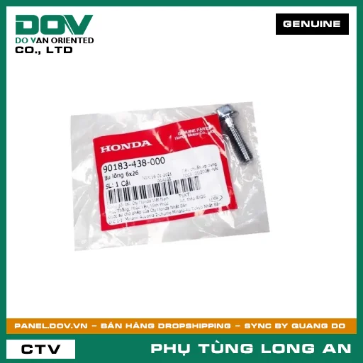 BU LÔNG 6X26 HONDA SH 125/150, SH 125/160, SH 350 — 90183438000
