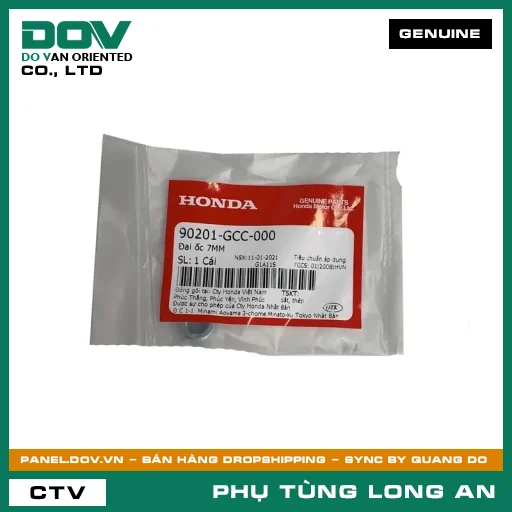 ĐAI ỐC 7MM HONDA AIR BLADE 110, BLADE 110, CLICK 110, DREAM 110, VISION 110, WAVE ALPHA 110, WAVE RSX 110 — 90201GCC000