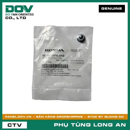 ỐC MŨ ĐẦU XYLANH 7MM HONDA SUPER DREAM, WAVE 100, WAVE ALPHA — 90201GF6010