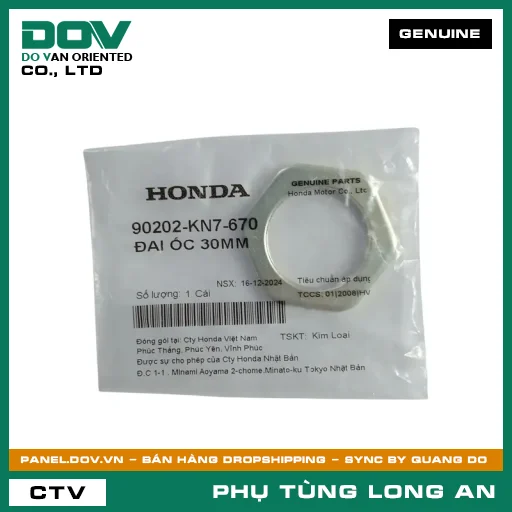 ĐAI ỐC 30MM HONDA AIR BLADE 110, AIR BLADE 125, AIR BLADE 125/150, AIR BLADE 125/160, CLICK 110, LEAD 125, PCX, PCX 125, PCX 125/150, PCX 160, SH 125/150, SH 125/160, SH MODE, VARIO 160, VISION 110 — 90202KN7670
