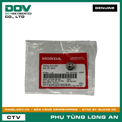 ĐAI ỐC 6MM HONDA AIR BLADE 110, CB1000R, CLICK 110, GOLDWING, VISION 110 — 90202ZV0000