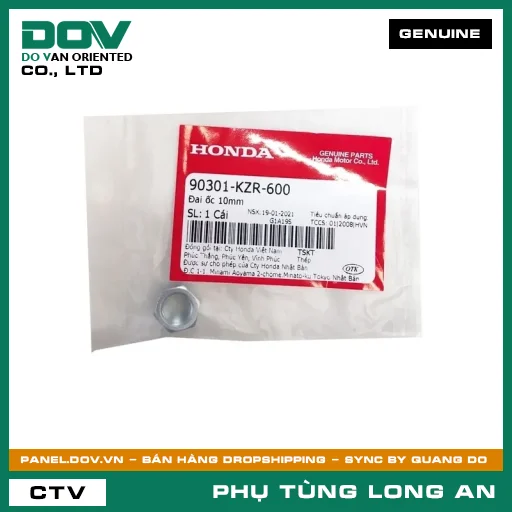 ĐAI ỐC 10MM HONDA AIR BLADE 125, AIR BLADE 125/150, AIR BLADE 125/160 — 90301KZR600