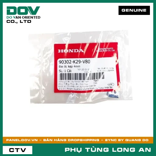 ĐAI ÔC KẸP 4MM HONDA AIR BLADE 125/150, AIR BLADE 125/160, SH MODE, VISION 110 — 90302K29V80