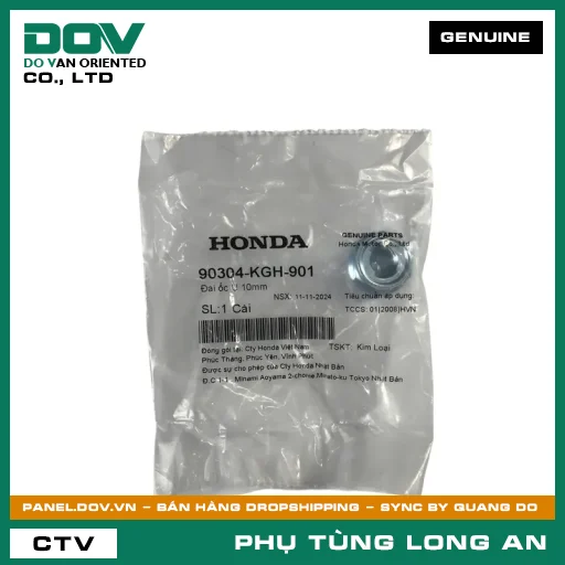 ĐAI ỐC U 10MM HONDA AIR BLADE 110, AIR BLADE 125, AIR BLADE 125/160, BLADE 110, CB150R, CB300R, CB500F, CB500X, CBR150R, CBR500R, CLICK 110, DREAM 110, FUTURE 125, FUTURE NEO, ICON E, LEAD 125, MSX 125, NX500, PCX, PCX 125, PCX 125/150, PCX 160, REBEL 300, REBEL 500, SH 125/150, SH 125/160, SH 350, SH MODE, SUPER CUB C125, SUPER DREAM, VARIO 160, VISION 110, WAVE 100, WAVE ALPHA, WAVE RSX 110, WINNER 150, WINNER R, WINNER X — 90304KGH901