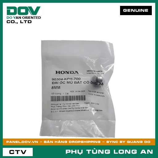 ĐAI ỐC MŨ BẮT CỔ ỐNG XẢ 8MM HONDA ADV350, CB150R, CB300R, CB500F, CB500X, CB650R, CBR500R, CBR650R, FUTURE NEO, MSX 125, NX500, PCX, REBEL 300, REBEL 500, WINNER 150, WINNER R, WINNER X — 90304KPH700