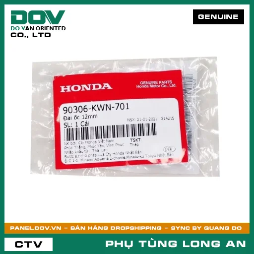 ĐAI ỐC 12MM HONDA PCX, PCX 125, PCX 125/150, SH 125/150, SUPER CUB C125 — 90306KWN701