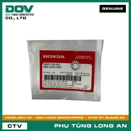 ĐỆM KHOÁ 6MM HONDA MSX 125, WAVE ALPHA — 90307GJ6003