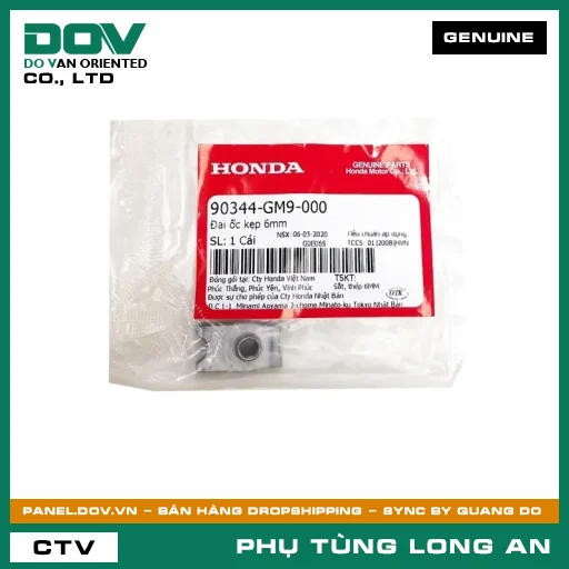ĐAI ỐC KẸP 6MM HONDA SUPER DREAM — 90344GM9000