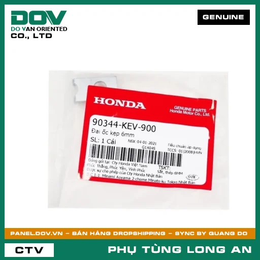 ĐAI ỐC KẸP 6MM HONDA WAVE 100, WAVE ALPHA — 90344KEV900