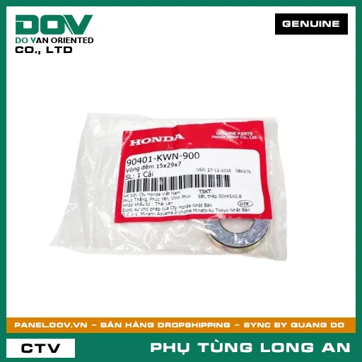 VÒNG ĐỆM 15X29X7 HONDA AIR BLADE 125, AIR BLADE 125/150, LEAD 125, PCX, PCX 125, SH 125/150, SH MODE — 90401KWN900