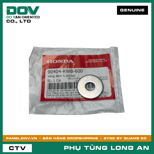 VÒNG ĐỆM 5.3X10X1 HONDA FUTURE 125, MSX 125, SUPER CUB C125, WAVE RSX 110 — 90404KWB600