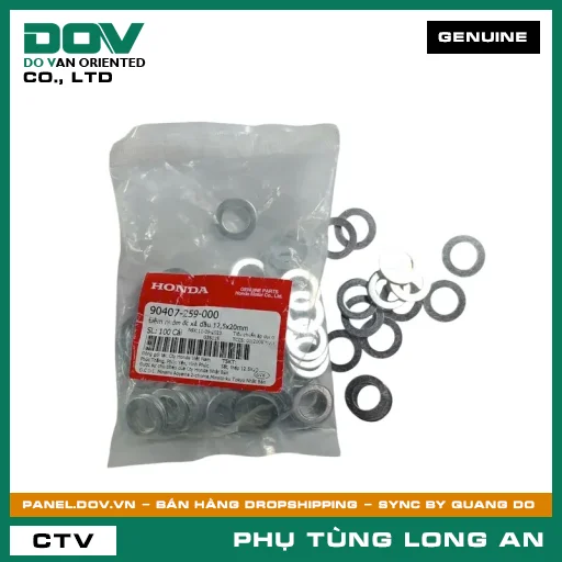 ĐỆM NHÔM ỐC XẢ NHỚT 12,5X20MM HONDA BLADE 110, CB150R, CBR150R, DREAM 110, FUTURE 125, FUTURE NEO, MSX 125, SUPER CUB C125, SUPER DREAM, WAVE 100, WAVE ALPHA, WAVE ALPHA 110, WAVE RSX 110, WINNER 150, WINNER R, WINNER X — 90407259000