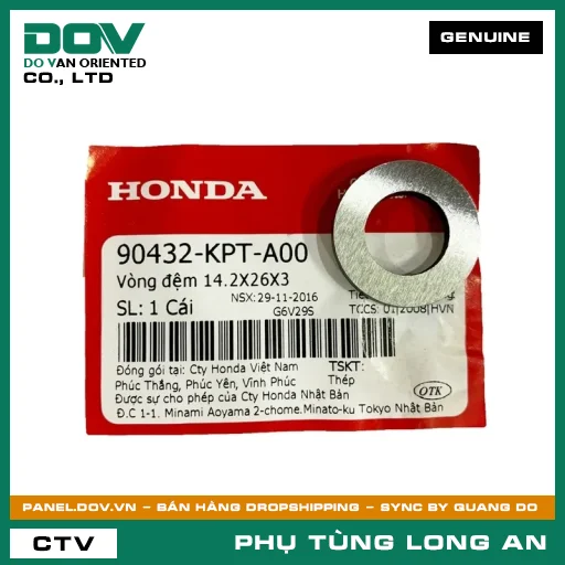 VÒNG ĐỆM 14.2X26X3 HONDA FUTURE 125, MSX 125, SUPER CUB C125 — 90432KPTA00