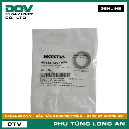 ĐỆM PHẲNG 17X23X3 HONDA SUPER DREAM, WAVE 100, WAVE ALPHA — 90433KW7900