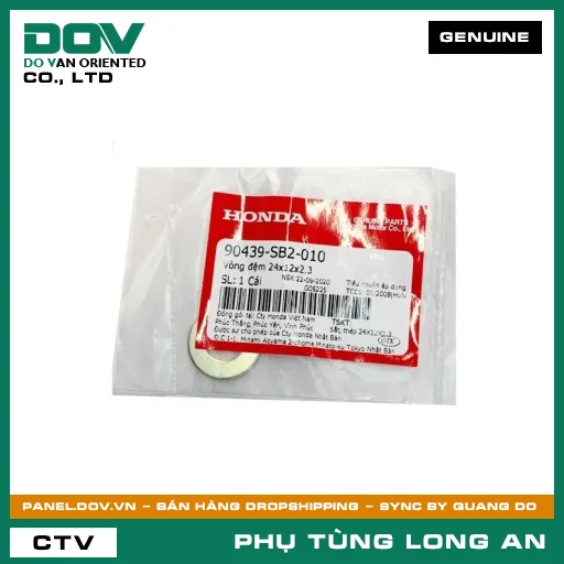 VÒNG ĐỆM 24X12X2.3 HONDA AIR BLADE 110, CLICK 110, FUTURE NEO, PCX — 90439SB2010