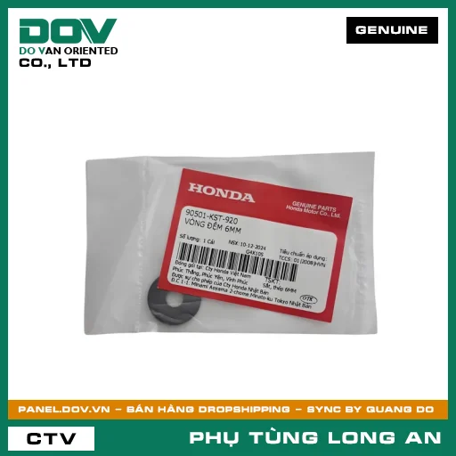 VÒNG ĐỆM 6MM HONDA BLADE 110, WAVE ALPHA 110, WAVE RSX 110 — 90501KST920