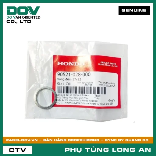 VÒNG ĐỆM 17X22 HONDA CB350 H'NESS, ICON E, WINNER 150, WINNER R, WINNER X — 90521028000