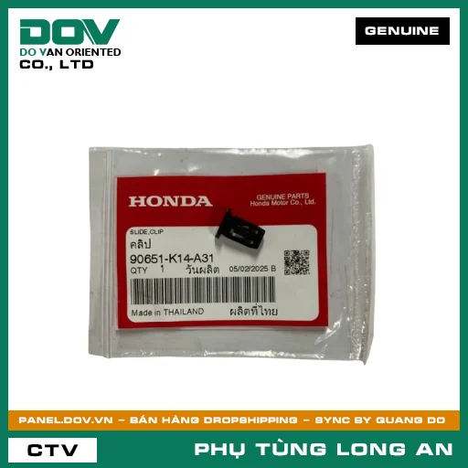 CHỐT TRƯỢT HONDA ADV350, CB150R, CB300R, CB350 H'NESS, CB500X, CBR150R, CBR500R, NX500, SH 125/160, SH MODE, SUPER CUB C125, VARIO 160, VISION 110, WAVE ALPHA 110, WINNER R, WINNER X — 90651K14A31