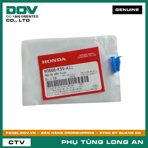 KẸP ỐP YẾM TRƯỚC HONDA ADV350, AIR BLADE 125, AIR BLADE 125/150, AIR BLADE 125/160, CB300R, CBR150R, FUTURE 125, ICON E, LEAD 125, MSX 125, PCX, PCX 125/150, PCX 160, SH 125/150, SH 125/160, SH 350, SH MODE, SUPER CUB C125, VARIO 160, VISION 110, WAVE ALPHA 110, WAVE RSX 110, WINNER R, WINNER X — 90666K59A11