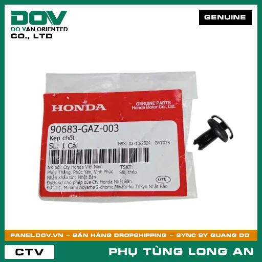 KẸP CHỐT HONDA AIR BLADE 110, AIR BLADE 125, DREAM 110, FUTURE NEO, MSX 125, PCX, SH 125/150, VISION 110, WAVE RSX 110 — 90683GAZ003